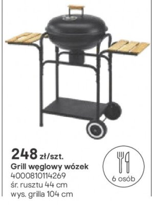 Grill węglowy wózek promocja w Castorama
