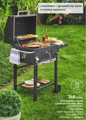 Grill węglowy wózek Landmann Komfort Basic promocja w Castorama