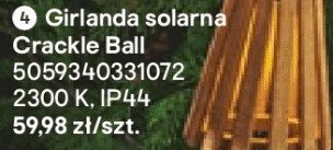 Girlanda solarna Crackle Ball promocja w Castorama