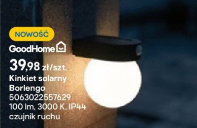 Kinkiet solarny Borlengo promocja w Castorama
