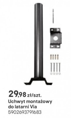 Uchwyt montażowy do latarni Via promocja w Castorama