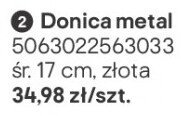 Donica metal śr. 17 cm, złota promocja w Castorama