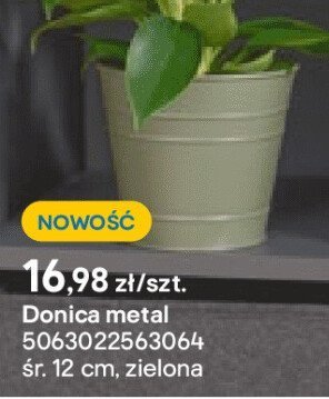 Donica metal śr. 12 cm zielona promocja w Castorama