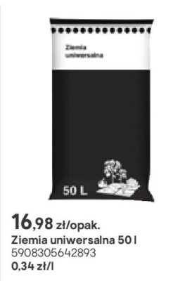 Ziemia uniwersalna 50 l promocja w Castorama