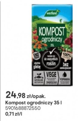 Kompost ogrodniczy 35l promocja w Castorama