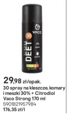 Spray Vaco Strong DEET 30% 170ml promocja w Castorama