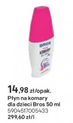 Płyn na komary dla dzieci Bros 50 ml promocja w Castorama