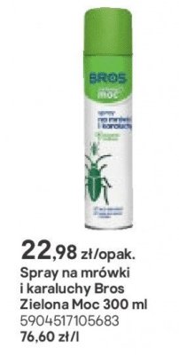 Spray na mrówki i karaluchy Bros Zielona Moc 300 ml promocja w Castorama