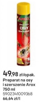 Preparat na osy i szerszenie Arox 750 ml promocja w Castorama