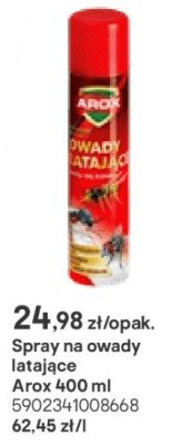 Spray na owady latające Arox 400 ml promocja w Castorama