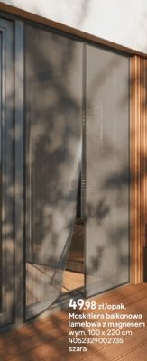 moskitiera balkonowa lamelowa z magnesem 100 x 220 cm szara promocja w Castorama