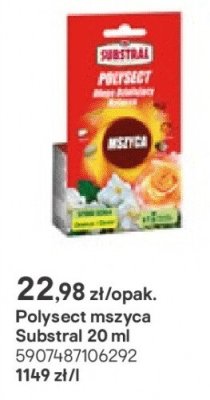 Polysect mszyca Substral 20 ml promocja w Castorama
