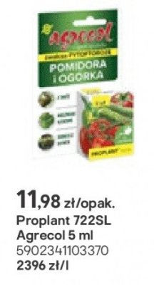 środek grzybobójczy Proplant 722SL Agrecol 5 ml promocja w Castorama