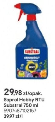 środek grzybobójczy Saprol Hobby RTU Substral 750 ml promocja w Castorama