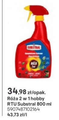 środek grzybobójczy Róża 2 w 1 hobby RTU Substral 800 ml promocja w Castorama