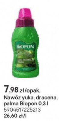 Nawóz - yuka, dracena, palma 0,3 l promocja w Castorama