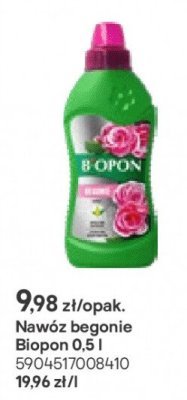 nawóz begonie Biopon 0,5 l promocja w Castorama