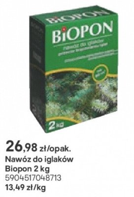nawóz do iglaków Biopon 2 kg promocja w Castorama
