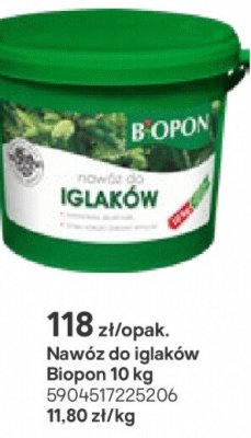 nawóz do iglaków Biopon 10kg promocja w Castorama