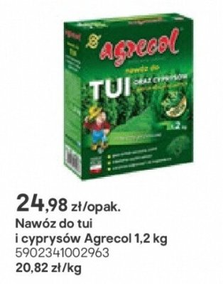 nawóz do tui i cyprysów Agrecol 1,2kg promocja w Castorama
