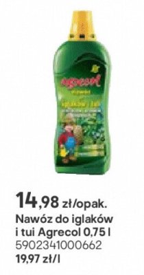 nawóz do iglaków i tui Agrecol 0,75l promocja w Castorama