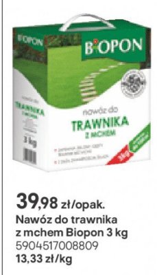 Nawóz do trawnika z mchem Biopon 3 kg promocja w Castorama