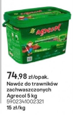 Nawóz do trawników zachwaszczonych Agrecol 5 kg promocja w Castorama