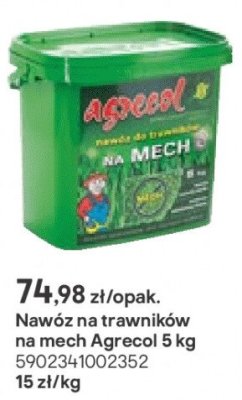 Nawóz na mech Agrecol 5 kg promocja w Castorama