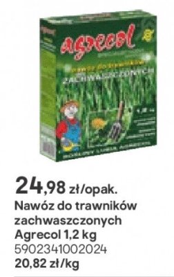 Nawóz do trawników zachwaszczonych Agrecol 1,2 kg promocja w Castorama