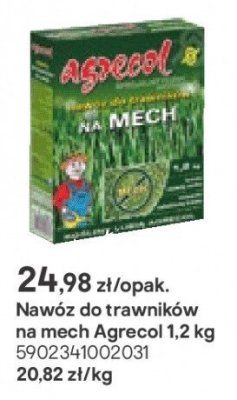 Nawóz na mech Agrecol 1,2 kg promocja w Castorama