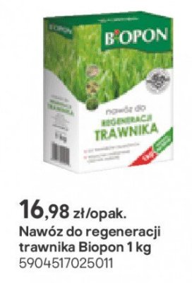 Nawóz do regeneracji trawnika Biopon 1 kg promocja w Castorama