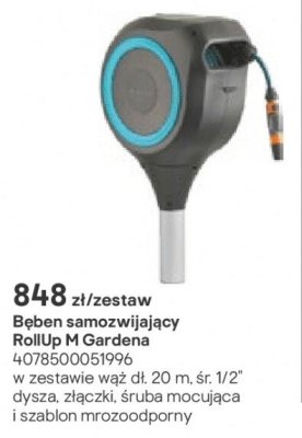 Bęben samowijający RollUp M Gardena - zestaw promocja w Castorama