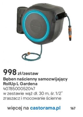 Bęben naścienny samowijający RollUp L Gardena - zestaw promocja w Castorama