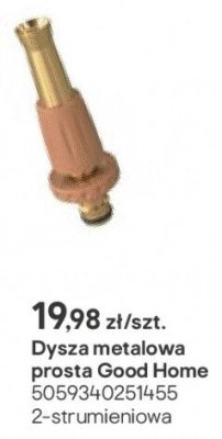 Dysza metalowa prosta Good Home 2-strumieniowa promocja w Castorama