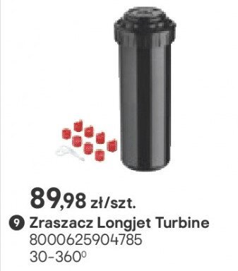 Zraszacz Longjet Turbine 30-360° promocja w Castorama