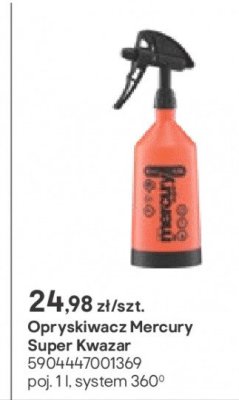 Opryskiwacz Mercury Super Kwazar 1l promocja w Castorama