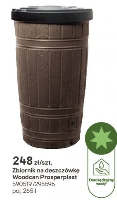 Zbiornik na deszczówkę Woodcan Prosperplast 265l promocja w Castorama