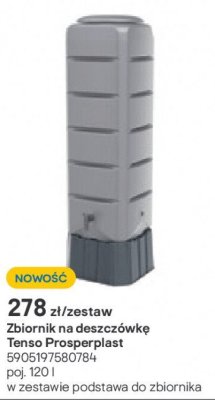Zbiornik na deszczówkę Tenso 120l - zestaw promocja w Castorama