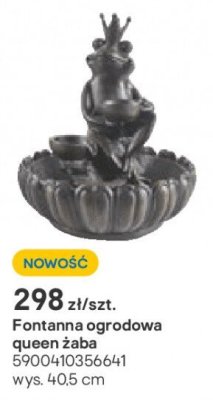 Fontanna ogrodowa queen żaba 40.5cm promocja w Castorama