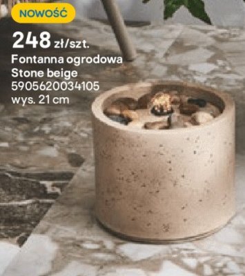 Fontanna ogrodowa Stone beige 21cm promocja w Castorama