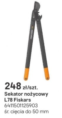 Sekator nożycowy L78 Fiskars promocja w Castorama