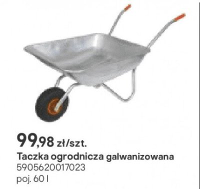 Taczka ogrodnicza galwanizowana promocja w Castorama