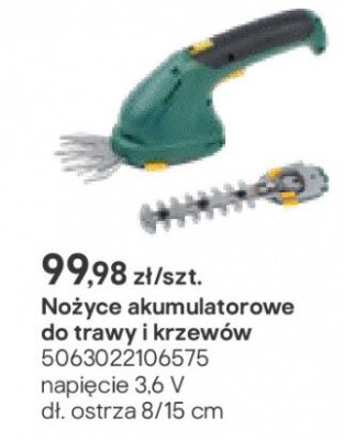 Nożyce akumulatorowe do trawy i krzewów promocja w Castorama