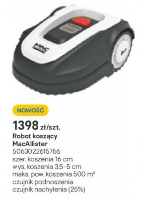 Robot koszący MacAllister promocja w Castorama