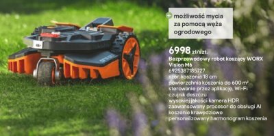 Bezprzewodowy robot koszący WORX Vision M6 promocja w Castorama