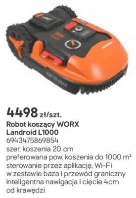 Robot koszący WORX Landroid L1000 promocja w Castorama