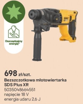 Bezszczotkowa młotowiertarka SDS Plus XR promocja w Castorama