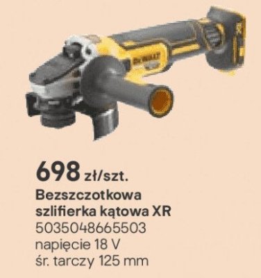 Bezszczotkowa szlifierka kątowa XR promocja w Castorama