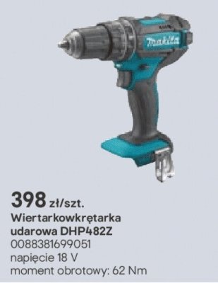 Wiertarkowkrętarka udarowa DHP482Z promocja w Castorama