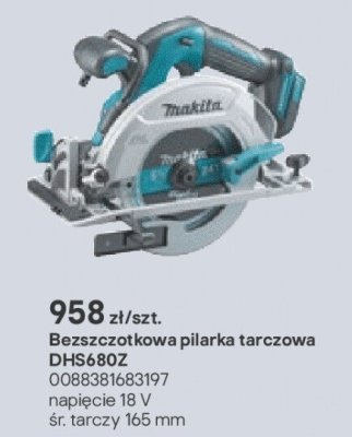 Bezszczotkowa pilarka tarczowa DHS680Z promocja w Castorama